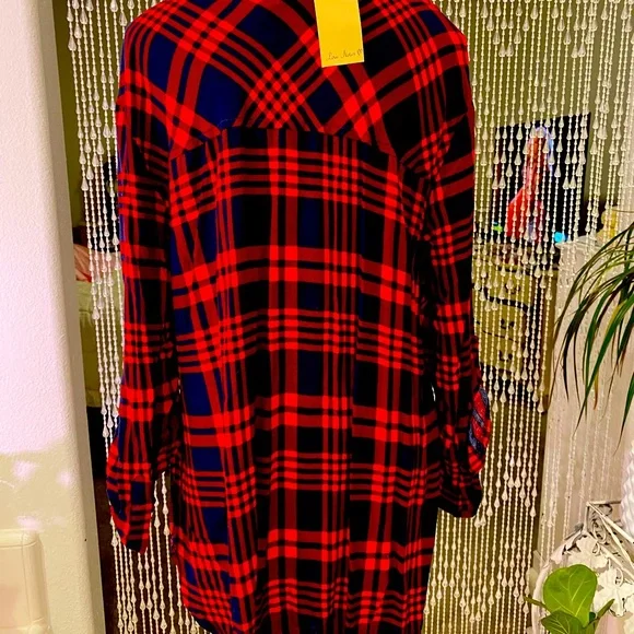 LOVE KNOTS PLAID SHIRT NWT - Picture 7 of 7